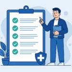 illustratie van vijf stappen om je zorgverzekering 2026 in Nederland te vrgelijken en te kiezen